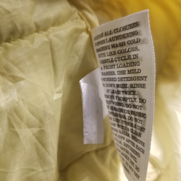 REI Co-Op Sz S Down Puffer Jacket Yellow Packable Women's - Picture 6 of 6